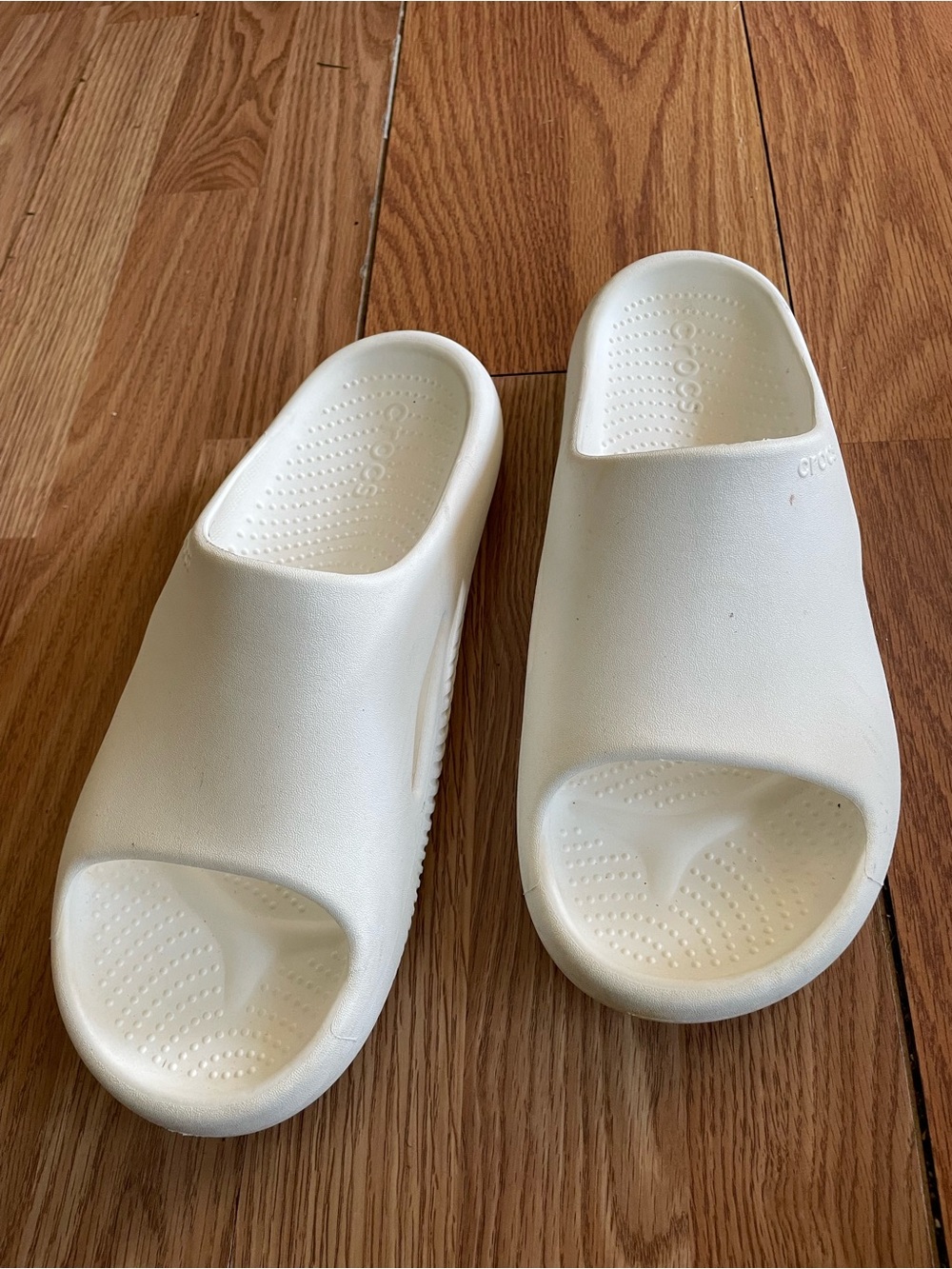 Crocs Mellow Recovery Slides Sandal Men's Bone Slip-On Open Toe Casual - 12